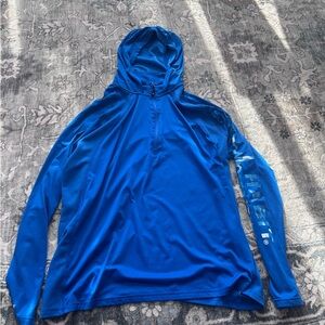 Blue Long Sleeve Men's Hoodie